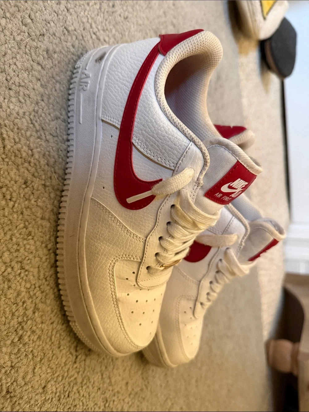 Nike White and Red Air Force 1
